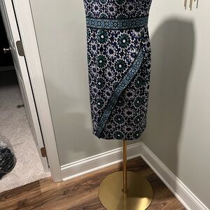 Maggy London Blue and Green Floral Dress